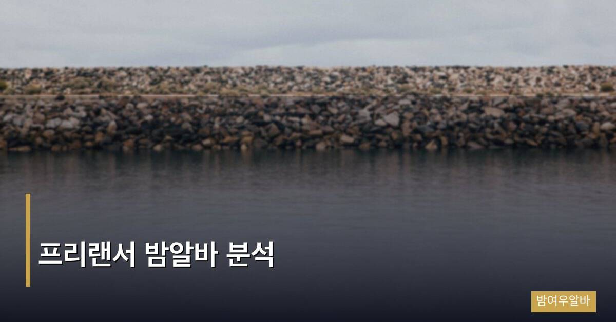 프리랜서 밤알바 분석