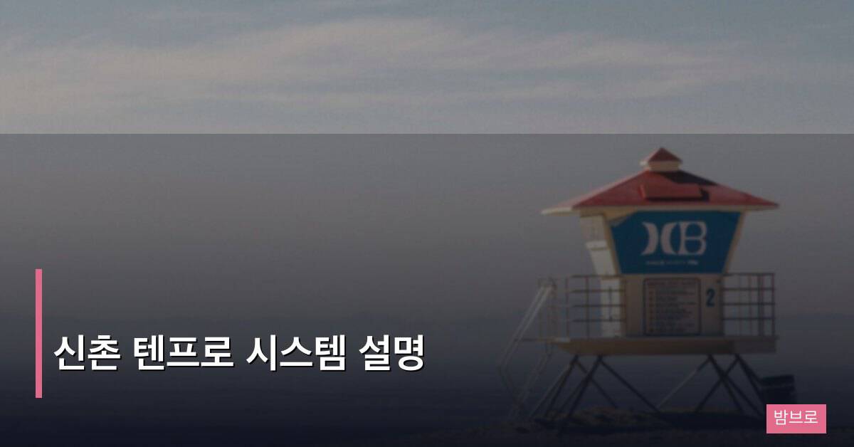 신촌 텐프로 시스템 설명, 처음 가는 분들이 알아야 할 기본 정보