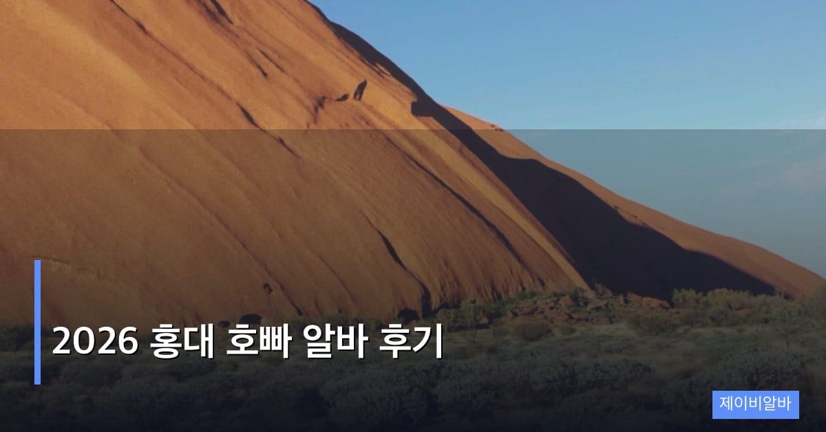2026 홍대 호빠 알바 후기