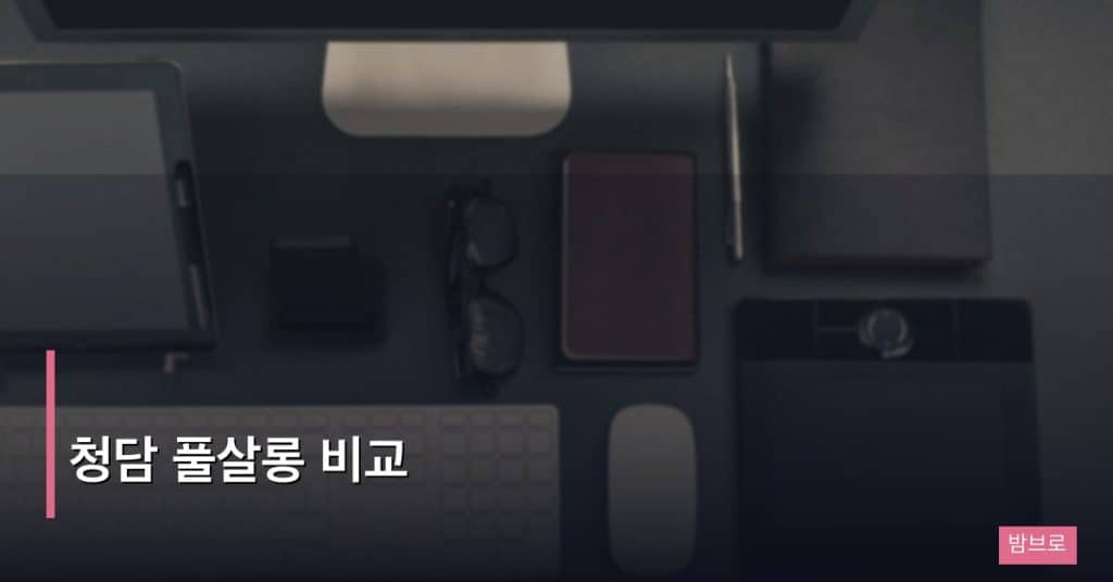 청담 풀살롱 비교