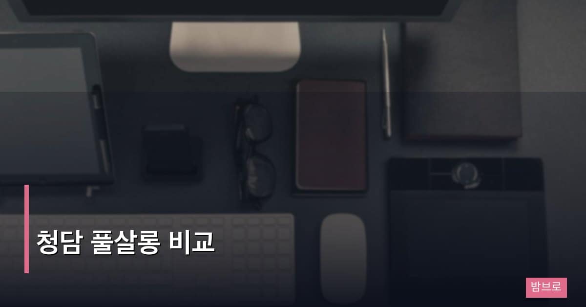 청담 풀살롱 비교