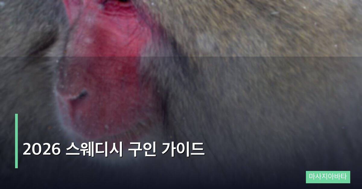 2026 스웨디시 구인 가이드