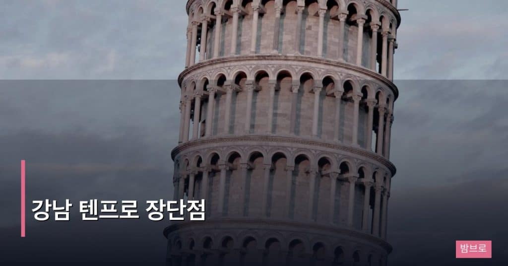 강남 텐프로 장단점