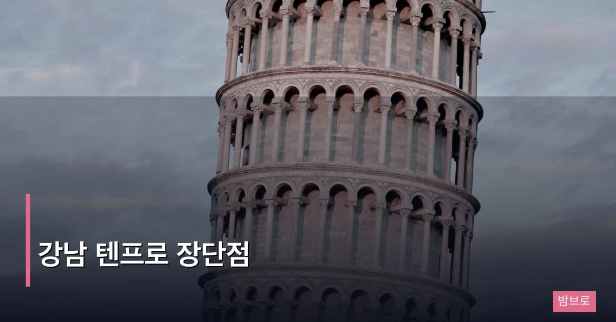 강남 텐프로 장단점