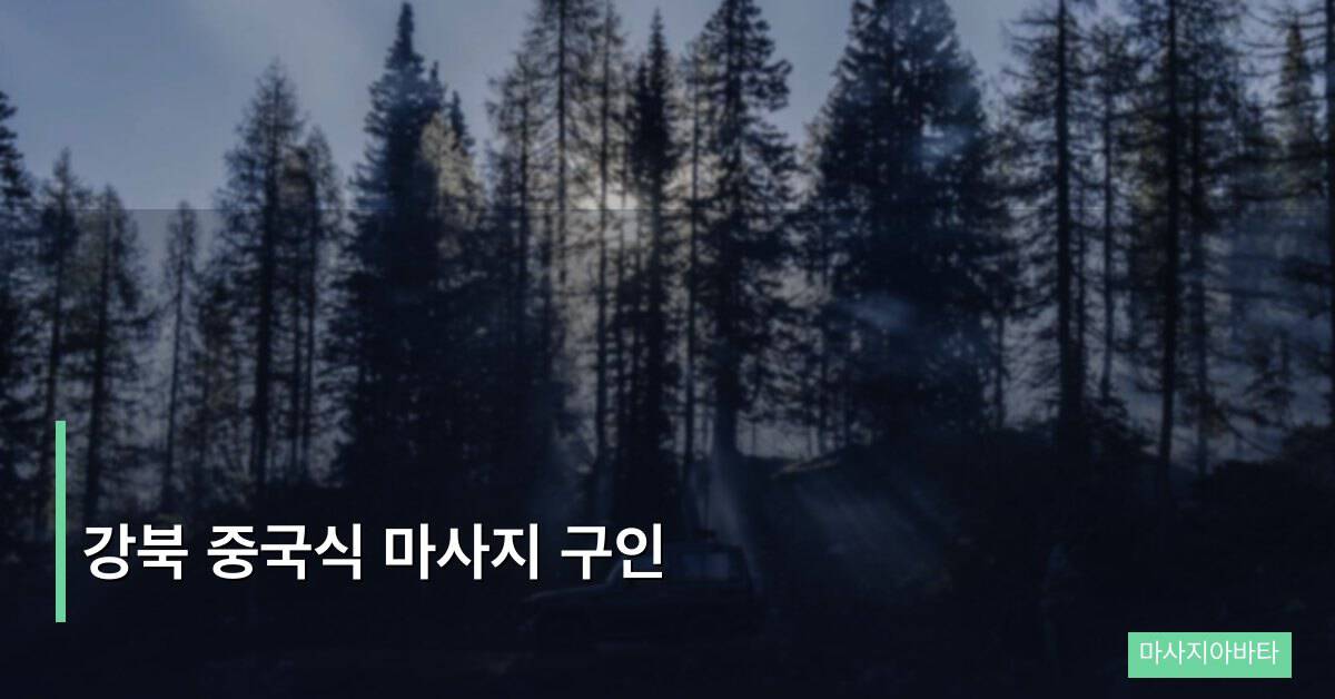 강북 중국식 마사지 구인