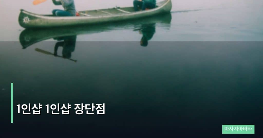 1인샵 1인샵 장단점